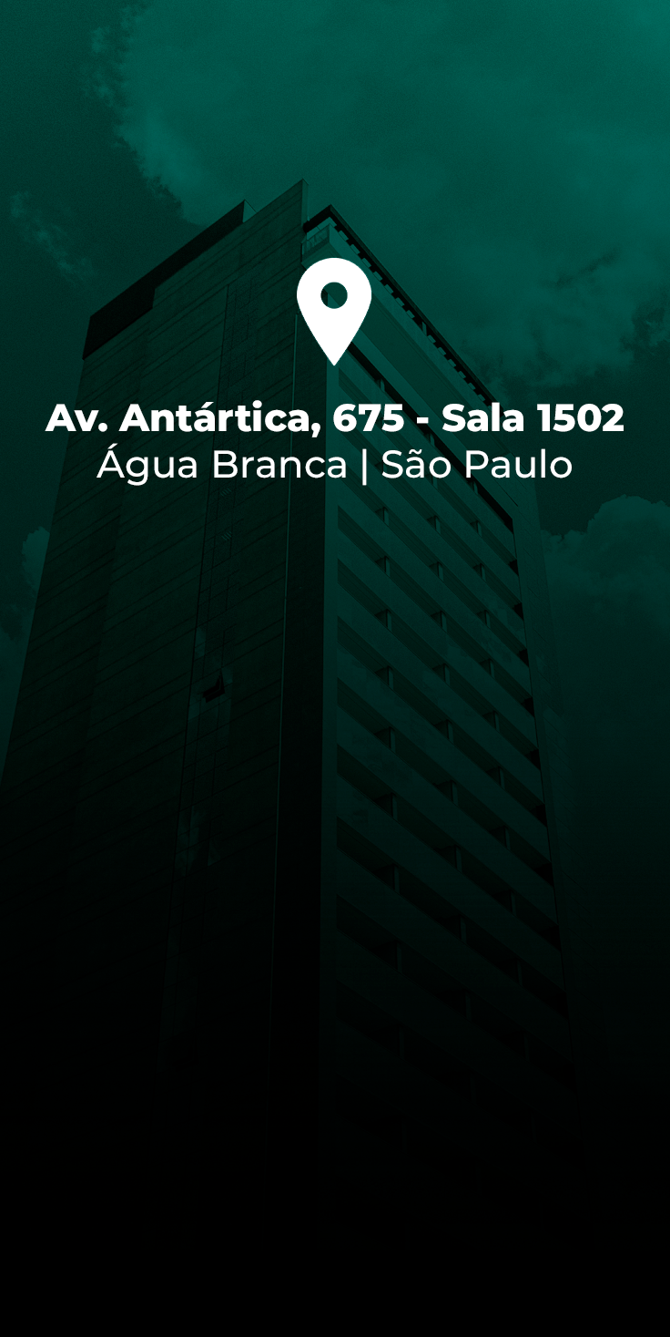Imagem de prédio com fundo verde